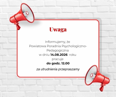 Zmiana godzin pracy sekretariatu w dniu 14.08.2026